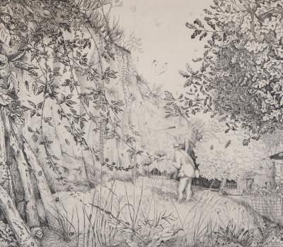 Jean Emile LABOUREUR : L’Entomologiste - Gravure originale signée 2