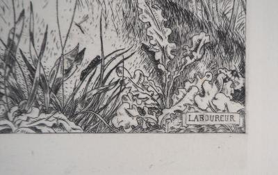 Jean Emile LABOUREUR : L’Entomologiste - Gravure originale signée 2