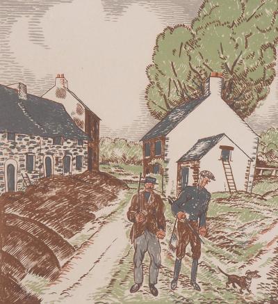 Jean Emile LABOUREUR : A la chasse - Lithographie originale signée 2