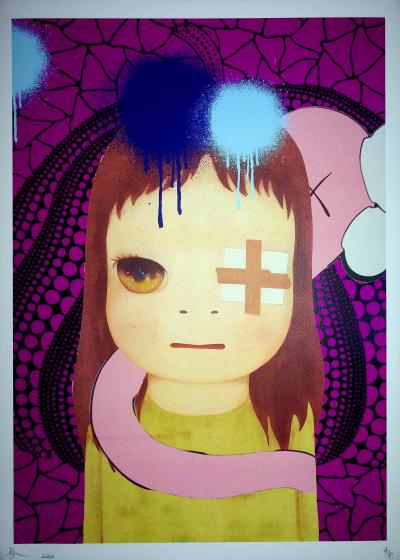 Death NYC - Nara-Kusama-Kaws, 2020  - Sérigraphie originale signée 2