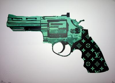 Death NYC - Louis Vuitton Gun, 2020  - Sérigraphie originale signée 2