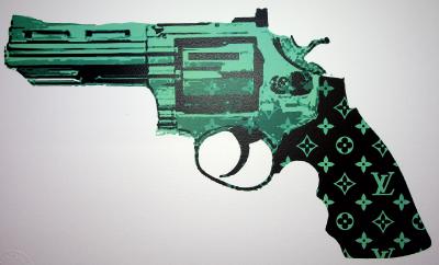 Death NYC - Louis Vuitton Gun, 2020  - Sérigraphie originale signée 2