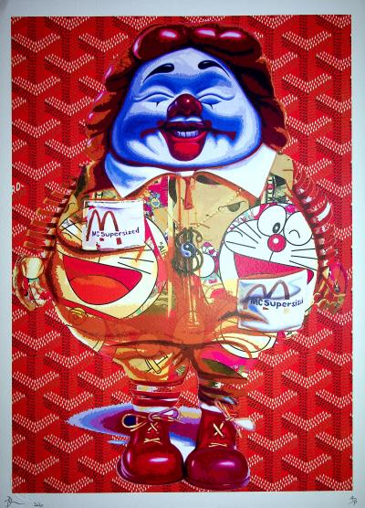Death NYC - Doraemon Mc Supersized, 2020  - Sérigraphie originale signée 2