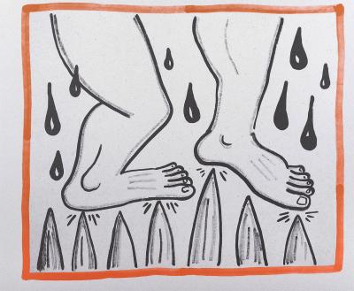 Keith HARING - Sans titre, 1990 - Lithographie originale 2
