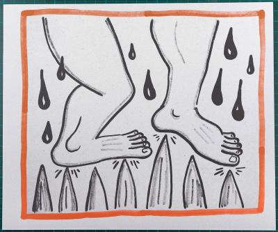 Keith HARING - Sans titre, 1990 - Lithographie originale 2