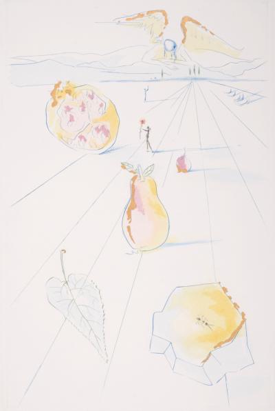 Salvador DALI - Cantique des Cantiques: Les Fruits de la vallée, 1971 - Gravure originale signée à la main 2
