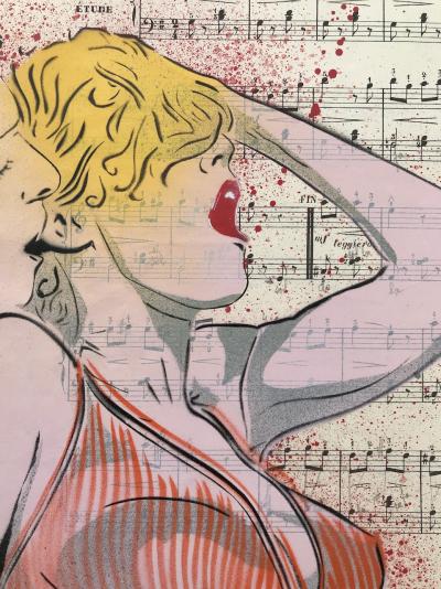 Christophe STOUVENEL - Blondinette, 2021 - Pochoir sur papier 2