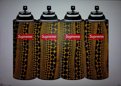 Death NYC: Supreme Kusama spray can, 2020  - Sérigraphie originale signée 2