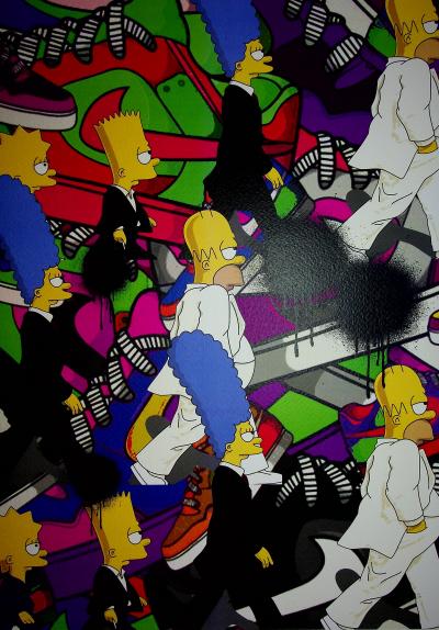 Death NYC: The Simpson family, 2020  - Sérigraphie originale signée 2