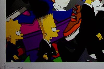 Death NYC: The Simpson family, 2020  - Sérigraphie originale signée 2