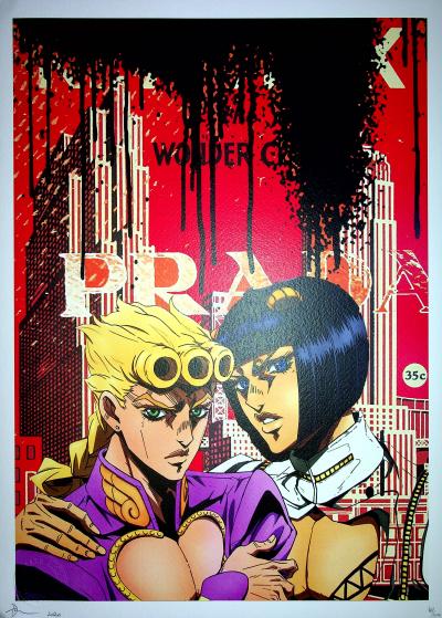Death NYC: Jojo's Bizarre Adventure in Prada, 2020  - Sérigraphie originale signée 2