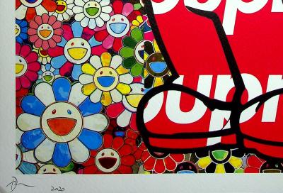 Death NYC - Supreme Mario and Murakami’s flowers, 2020  - Sérigraphie originale signée 2