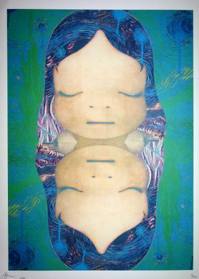 Death NYC - The starry night by Yoshitomo Nara, 2020  - Sérigraphie originale signée 2