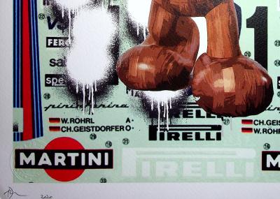 Death NYC - Kaws in wood, 2020  - Sérigraphie originale signée 2