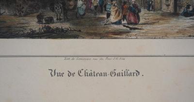 René-Paul HUET : Vue de Château-Gaillard - Lithographie originale signée 2