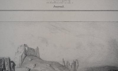 René-Paul HUET : Vue de Château-Gaillard - Lithographie originale signée 2