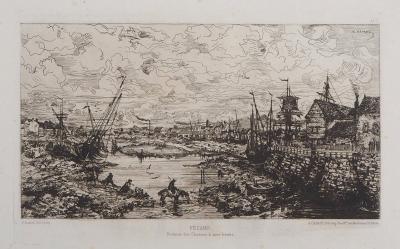 Victor HAMEL : Fécamp, 1872 - Gravure originale signée 2