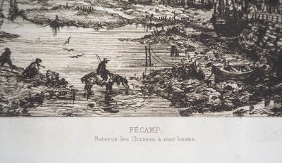 Victor HAMEL : Fécamp, 1872 - Gravure originale signée 2