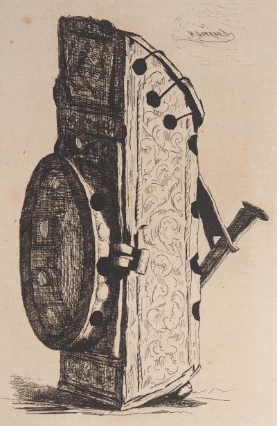 Henri GUERARD: The Lantern of Miser, 1874 - Original signed etching 2