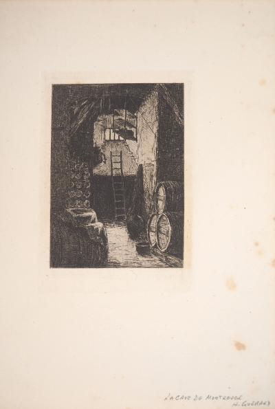Henri GUERARD: The cellar of Montrouge - Original signed etching 2
