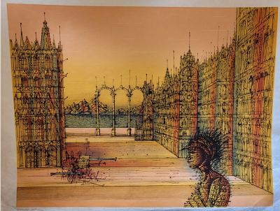 Jean CARZOU - Le Gardien du Palais, 185 - Lithographie originale signée au crayon 2