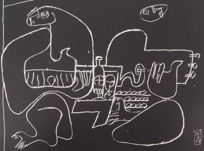 LE CORBUSIER : Deux Musiciennes, 1957 - Lithographie originale signée 2