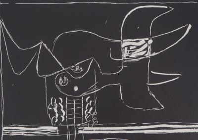 LE CORBUSIER : Taureau la tête dans les étoiles, 1957 - Lithographie originale signée 2