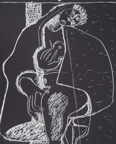 LE CORBUSIER  : Femme devant la porte, 1957 - Lithographie originale signée 2