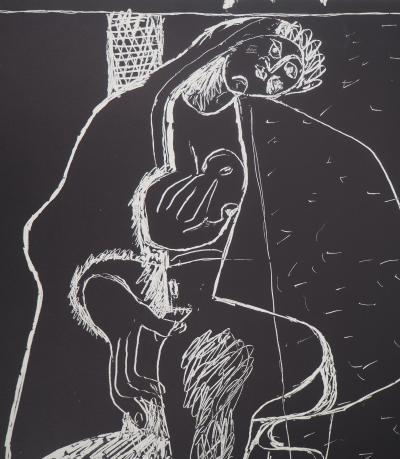 LE CORBUSIER  : Femme devant la porte, 1957 - Lithographie originale signée 2
