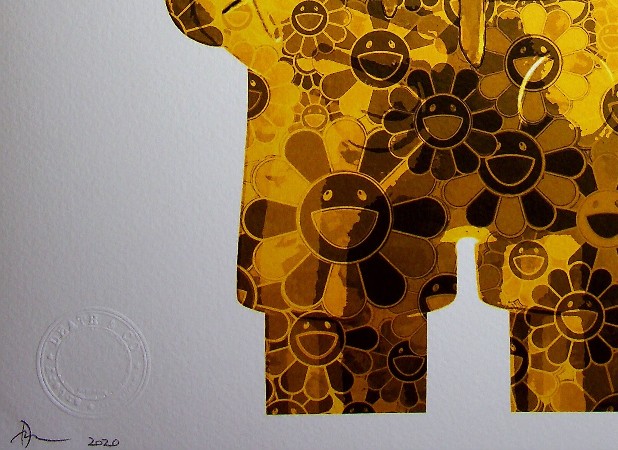 額装済Death NYC ART PRINT Ltd Ed ガンダム/背景お花 額装済Death NYC ART PRINT Ltd Ed ガンダム/背景お花 版画