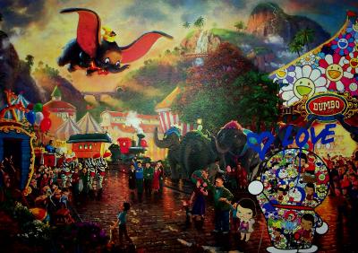 Death NYC - Doraemon Murakami loves Dumbo, 2020  - Sérigraphie originale signée 2