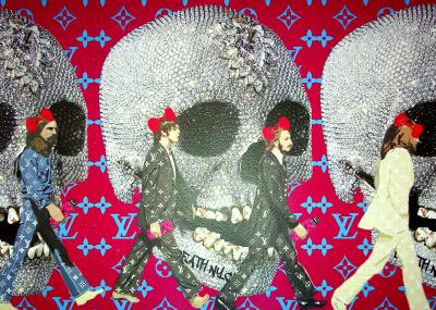 Death NYC - Damien Hirst’s skull meats LV and The Beatles, 2020  - Sérigraphie originale signée 2