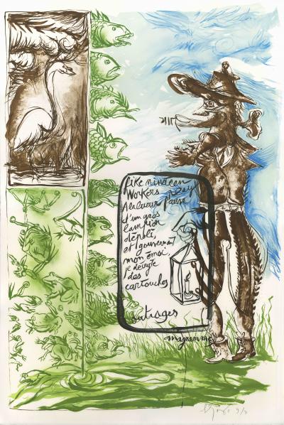 Gérard GAROUSTE - Anagramme, 2020 - Lithographie signée au crayon 2