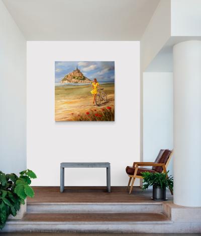 Marie-Laure SOUQ- Les lumieres du mont saint michel - Huile sur toile signée 2