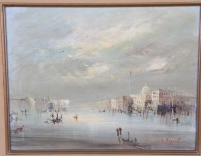 Jean-Michel NOQUET - Venise, la lagune - Huile sur panneau, signée 2