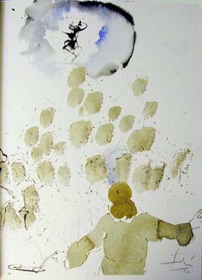 Salvador DALI - Nummlarii de Templo eiecti, 1967 - Estampe signée 2