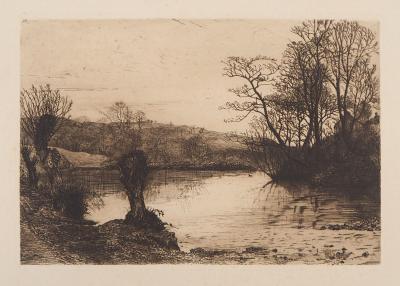 John Postle HESELTINE : Branscombe, Dyon, 1881 - Gravure originale signée 2