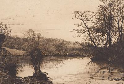 John Postle HESELTINE : Branscombe, Dyon, 1881 - Gravure originale signée 2