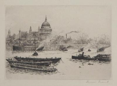 James GRANT : Cathédrale Saint-Paul de Londres - Gravure originale signée 2