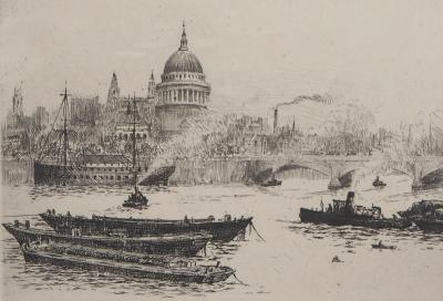 James GRANT : Cathédrale Saint-Paul de Londres - Gravure originale signée 2