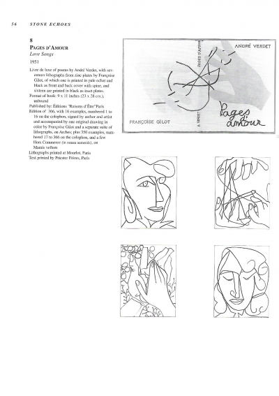 Francoise GILOT - Pages d’Amour, 1951 - Lithographie originale 2