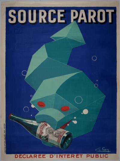 Georges FAVRE - Source Parot, 1930 - Grande affiche lithographique originale 2