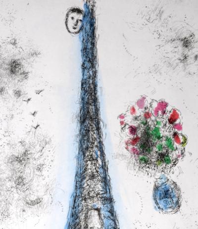 Marc CHAGALL - Celui qui dit les choses sans rien dire XVI, 1976  - Original etching 2