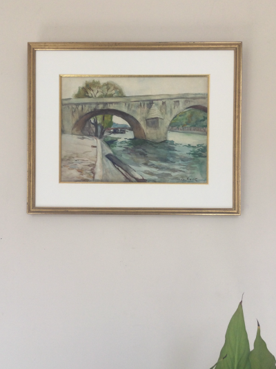 André FIDRIT - Le Pont Royal à Paris , 1900 - Aquarelle signée 2