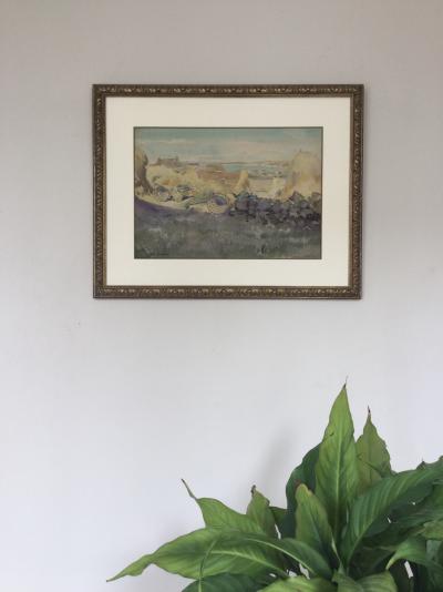 Henry DETOUCHE - Côte bretonne, vers 1890 - Aquarelle signée 2