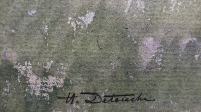 Henry DETOUCHE - Côte bretonne, vers 1890 - Aquarelle signée 2