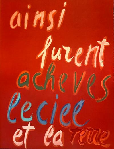 André LANSKOY - Ainsi furent achevés le ciel et la terre - Lithographie originale 2