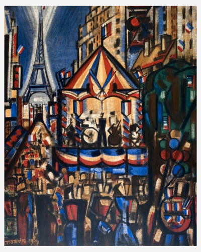 Marcel GROMAIRE - 14 juillet à Paris, 1956 - Lithographie signée au crayon 2