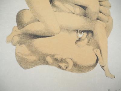 Jules PERAHIM - Corps entremêlés, 1972 - Lithographie signée et numérotée 2