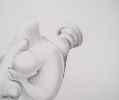 Jules PERAHIM - J’écris dans le sexe de l’univers, 1972 - Dessin original signé 2